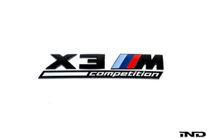 Logo de malle Brillant Noir BMW F97 X3M Competition - Europe BM Shop