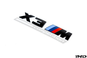 Logo de malle Brillant Noir BMW F97 X3M Competition - Europe BM Shop